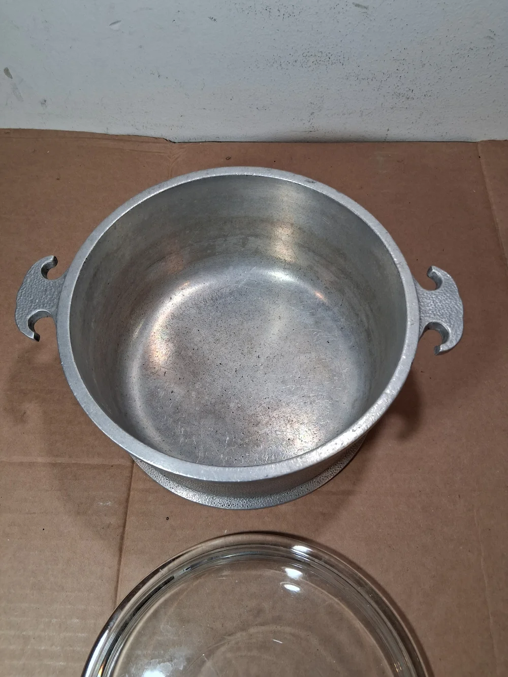 Vintage 4 Qt. GUARDIAN Service Ware Aluminum Dutch Oven Chicken Fryer Glass Lid